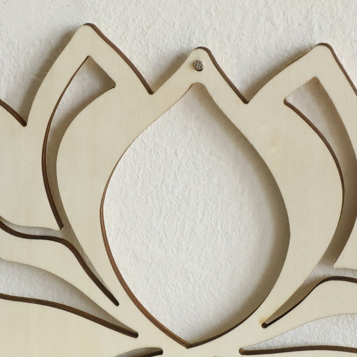 Étagère en bois Olivenorma élégante en forme de lotus et cristal - image 3