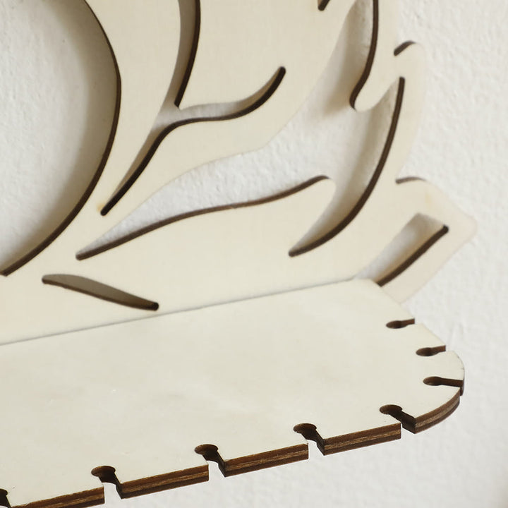 Étagère en bois Olivenorma élégante en forme de lotus et cristal - image 4