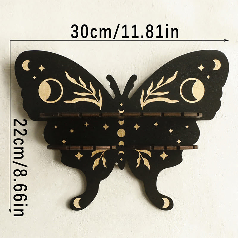 Étagère en bois Olivenorma Lune et Étoile Papillon Cristal - UN - image 1