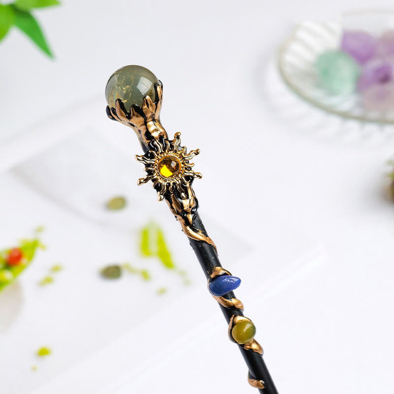 Baguettes magiques en cristal Olivenorma en pierre précieuse naturelle en forme de cœur et d'étoile - Boule de cristal de citrine - image 29