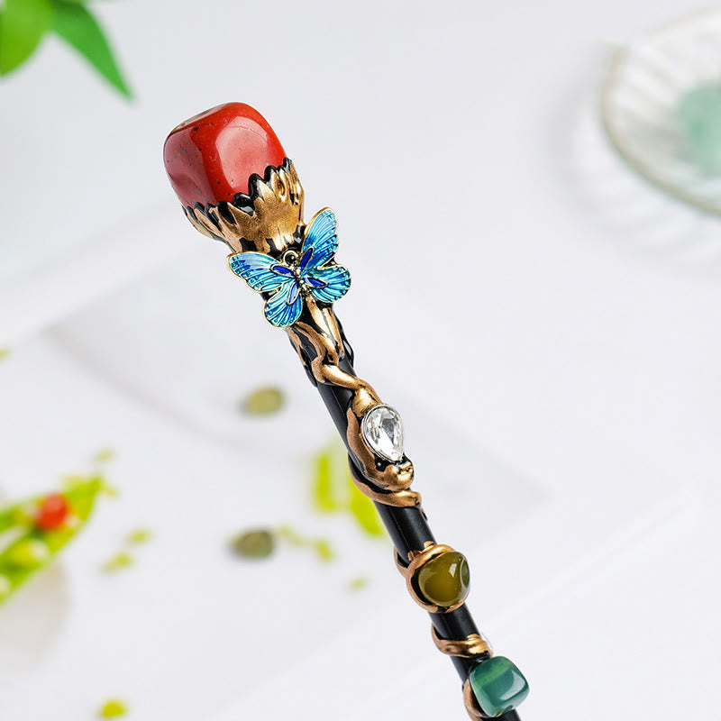 Baguettes magiques en cristal Olivenorma en pierre précieuse naturelle en forme de cœur et d'étoile - Style jaspe rouge - Pierre roulée - image 17