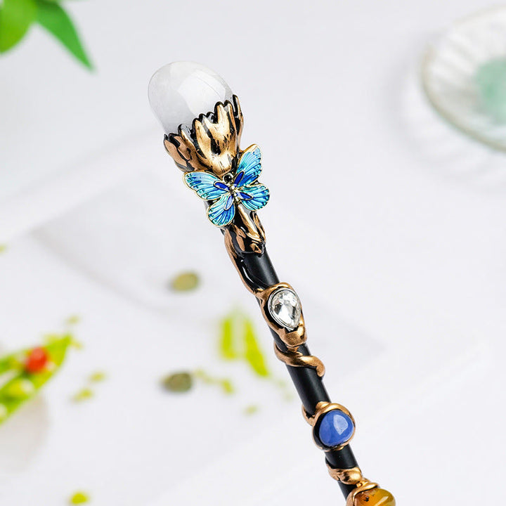 Baguettes magiques en cristal Olivenorma en pierre précieuse naturelle en forme de cœur et d'étoile - Style pierre roulée en quartz clair - image 11