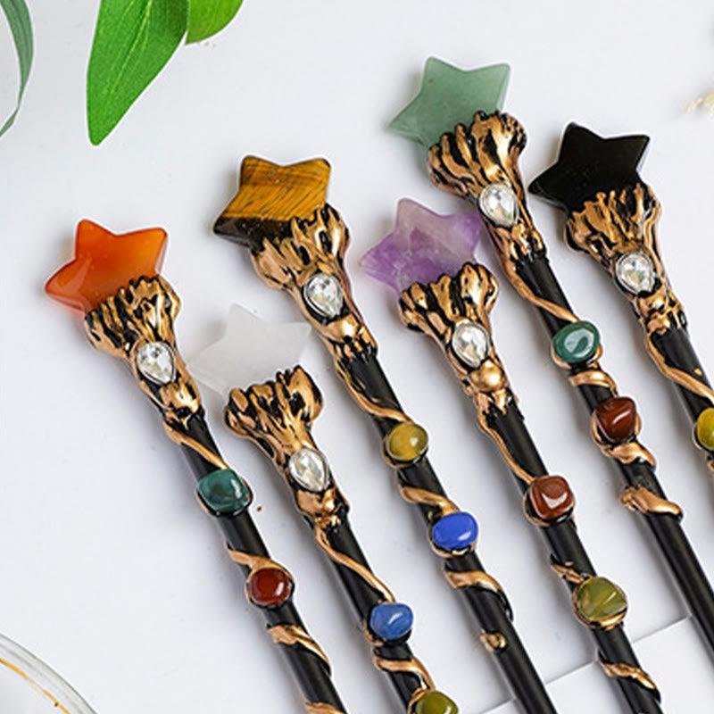 Baguettes magiques en cristal Olivenorma en pierre précieuse naturelle en forme de cœur et d'étoile - image 51