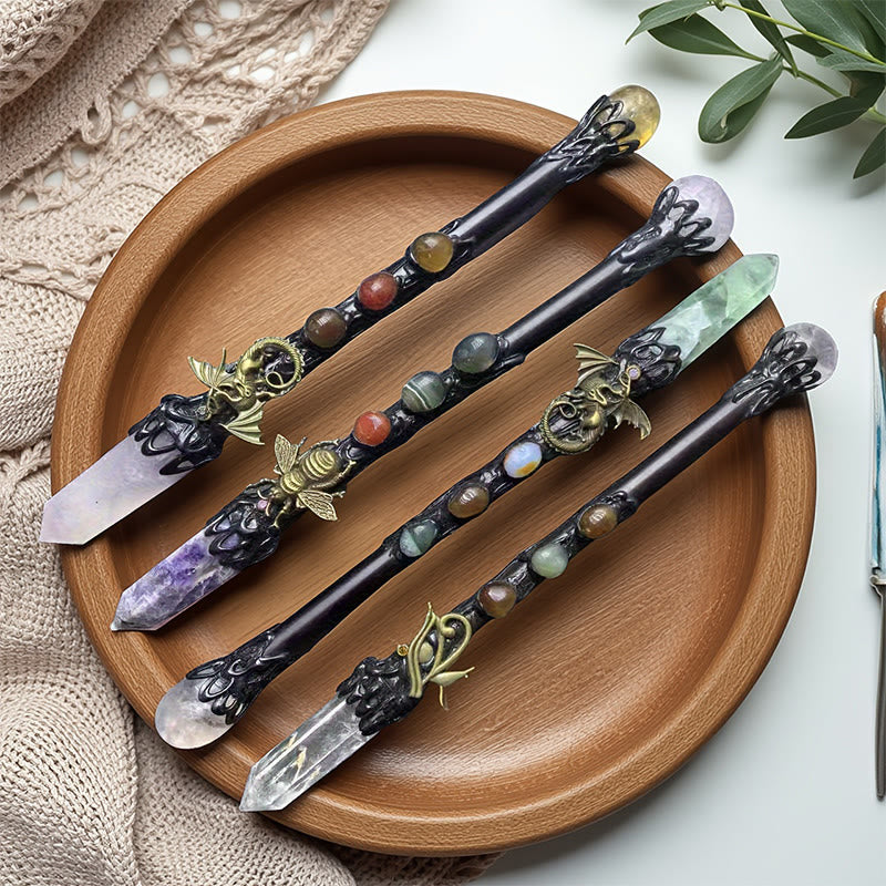 Baguettes magiques en cristal hexagonal à pointe unique Olivenorma, pierre précieuse naturelle - image 0