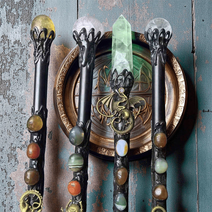 Baguettes magiques en cristal hexagonal à pointe unique Olivenorma, pierre précieuse naturelle - image 2