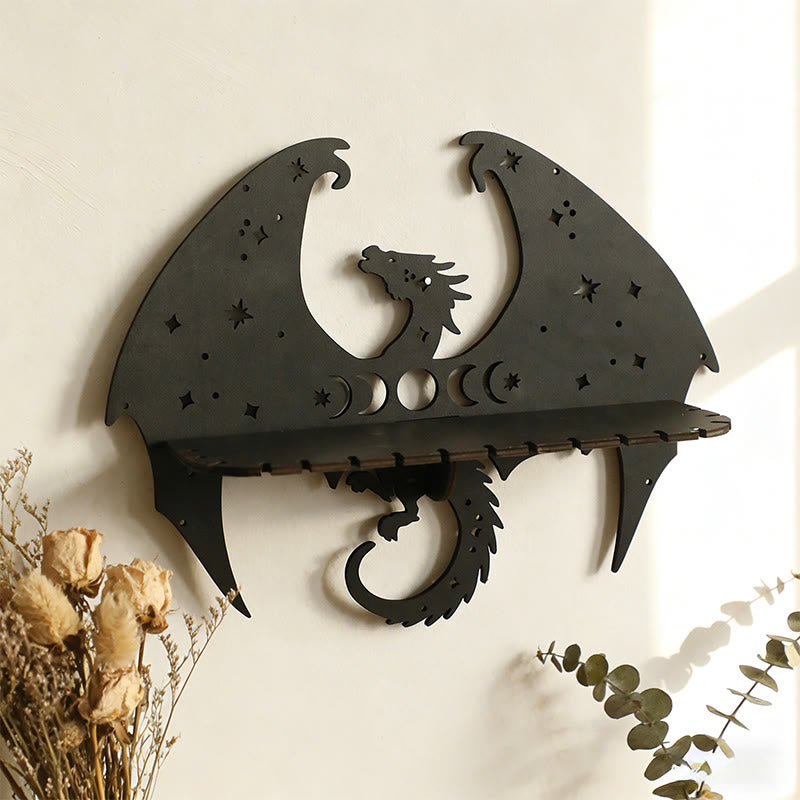 Étagère en bois Olivenorma style gothique dragon cristal - image 2