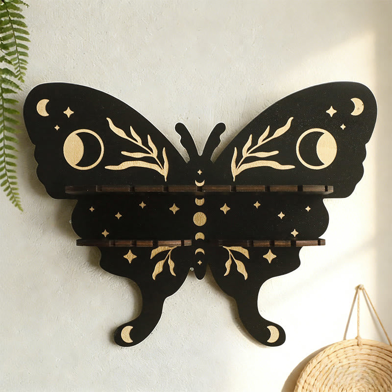 Étagère en bois Olivenorma Lune et Étoile Papillon Cristal - image 2