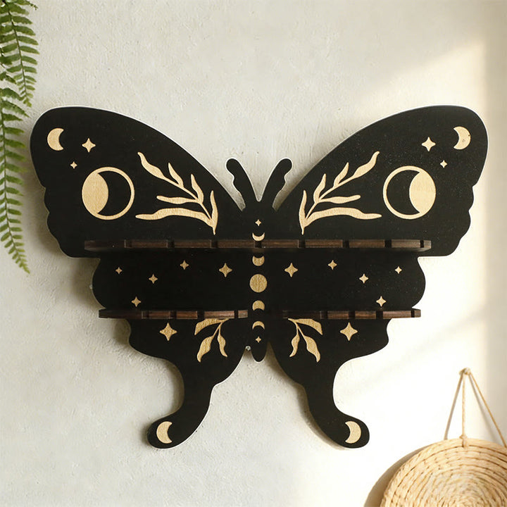 Étagère en bois Olivenorma Lune et Étoile Papillon Cristal - image 2