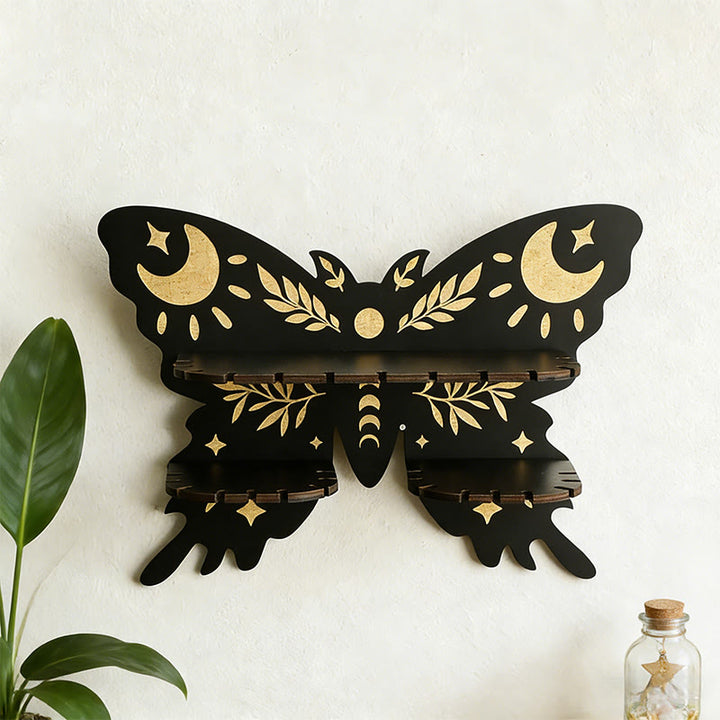 Étagère en bois Olivenorma Lune et Étoile Papillon Cristal - image 6