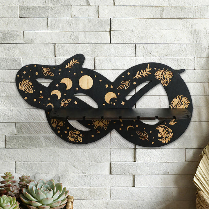 Étagère en bois Olivenorma Soleil et Lune Serpent Cristal - image 3