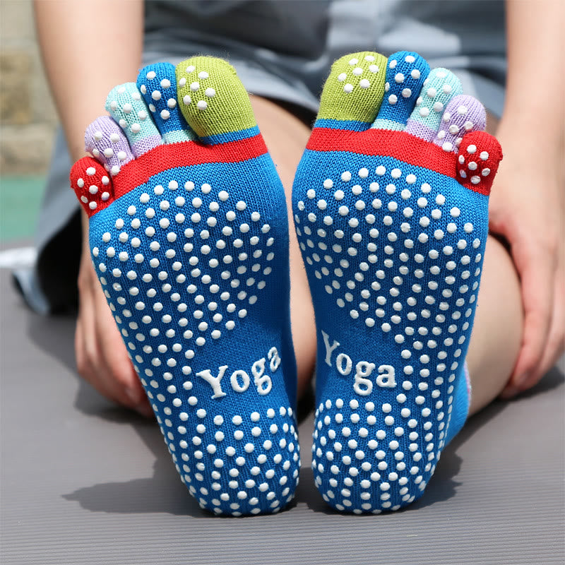 Chaussettes de Pilates Olivenorma antidérapantes avec séparation des orteils, légères et respirantes, pour un confort optimal et un maintien des orteils jusqu'à la cheville. Chaussettes de yoga à cinq orteils. - image 0