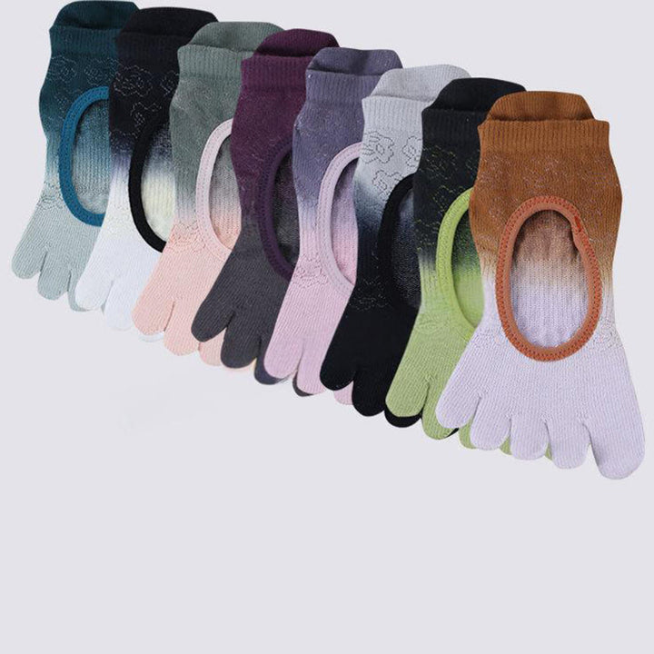 Chaussettes de Pilates et de danse Olivenorma antidérapantes, respirantes, à talon ouvert et dégradées, sans dos, pour le yoga et le yoga. - image 11