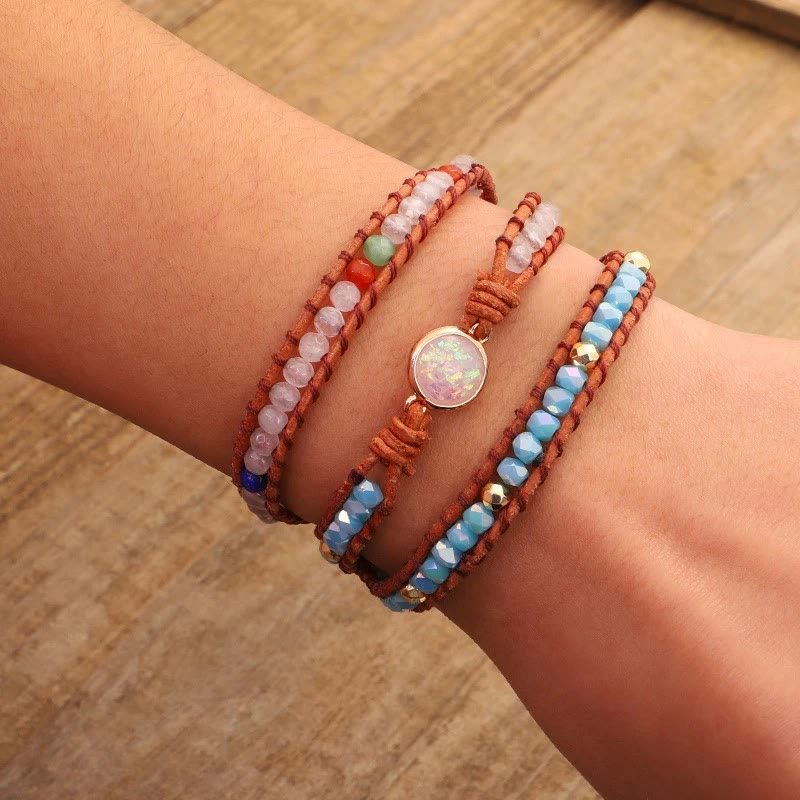 Bracelet Olivenorma Healing multicolore à perles tissées - image 1