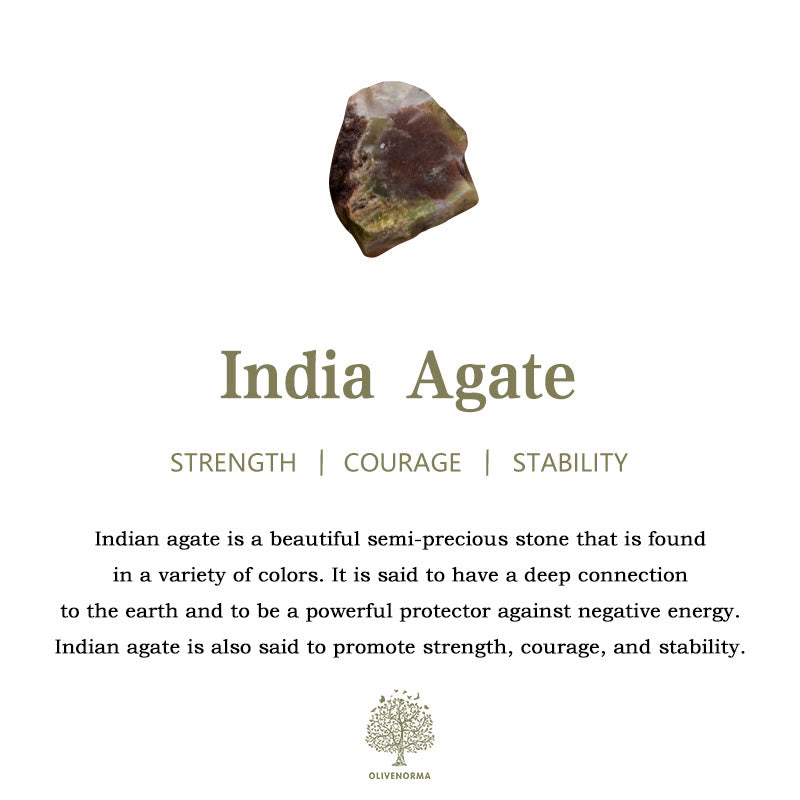 Ensemble de bijoux Olivenorma en perles d'agate indienne naturelle, tissé à la main, composé de 3 pièces - image 8