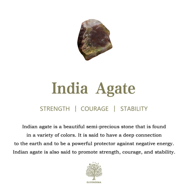 Ensemble de bijoux Olivenorma en perles d'agate indienne naturelle, tissé à la main, composé de 3 pièces - image 8