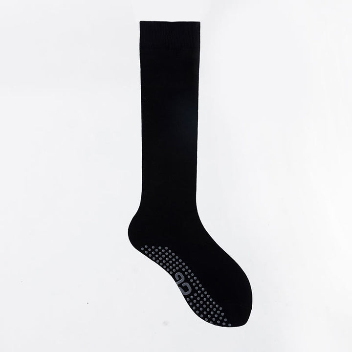 Chaussettes de Pilates et de fitness Olivenorma, couleur unie, mi-mollet, antidérapantes, en coton respirant pour un confort et un maintien optimaux, idéales pour le yoga. - Noir - 10 paires - image 5