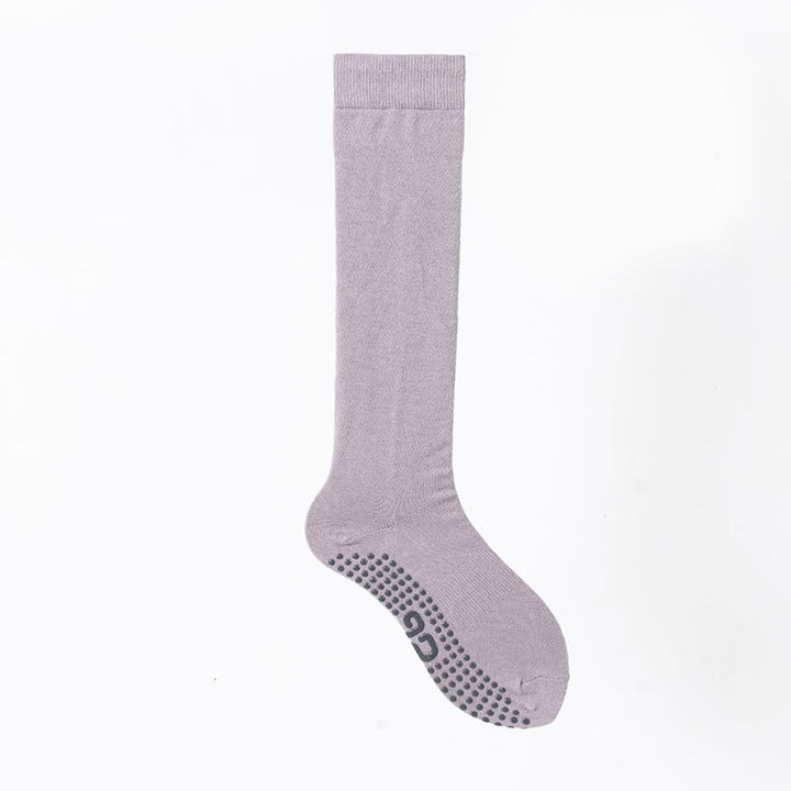Chaussettes de Pilates et de fitness Olivenorma, couleur unie, mi-mollet, antidérapantes, en coton respirant pour un confort et un maintien optimaux, idéales pour le yoga. - Lotus Gris Violet - 10 paires - image 18