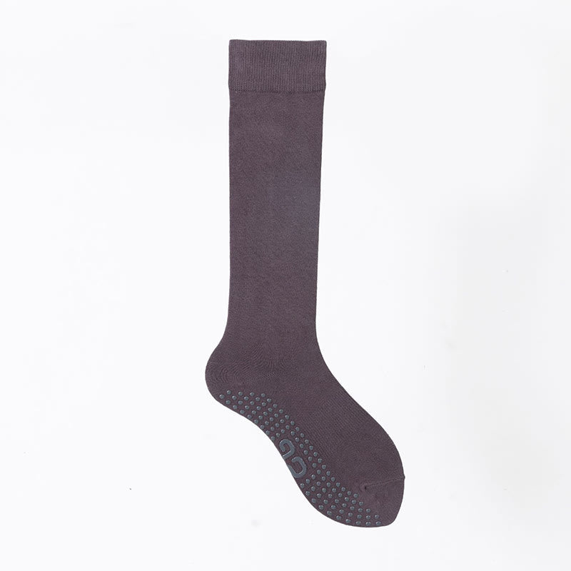 Chaussettes de sport et de yoga Olivenorma unies, antidérapantes, pour mollet. - Brun café - 8 paires - image 24