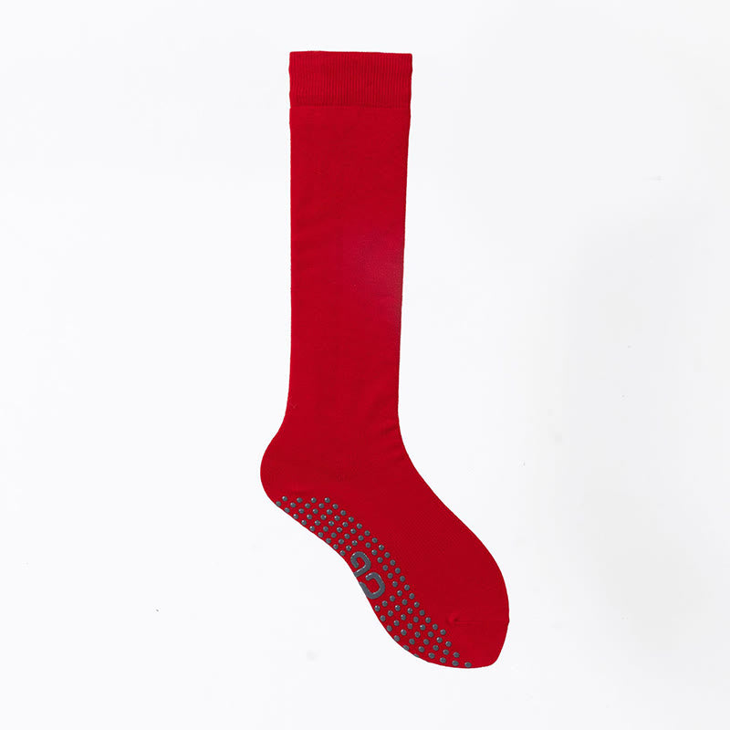 Chaussettes de sport et de yoga Olivenorma unies, antidérapantes, pour mollet. - Rouge - 8 paires - image 12