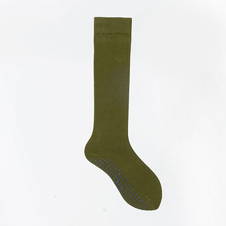 Chaussettes de sport et de yoga Olivenorma unies, antidérapantes, pour mollet. - Vert de l'arbre à coton - 8 paires - image 38