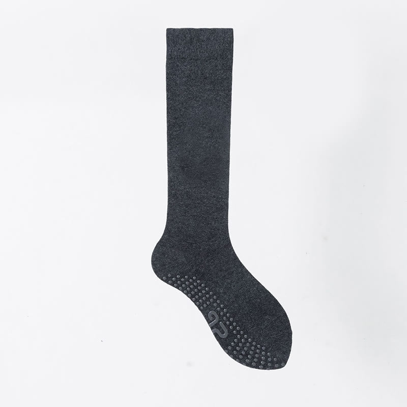 Chaussettes de sport et de yoga Olivenorma unies, antidérapantes, pour mollet. - Gris foncé - 8 paires - image 6