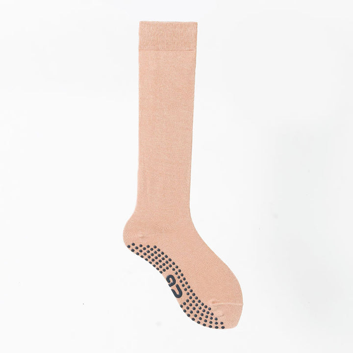 Chaussettes de Pilates et de fitness Olivenorma, couleur unie, mi-mollet, antidérapantes, en coton respirant pour un confort et un maintien optimaux, idéales pour le yoga. - Rose miel - 10 paires - image 29