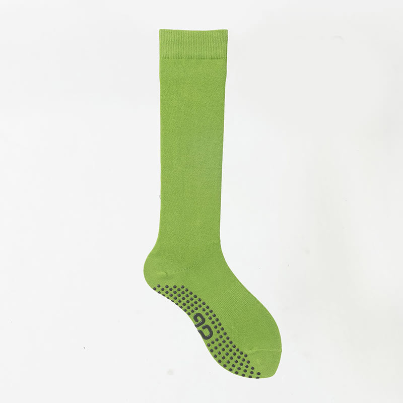 Chaussettes de sport et de yoga Olivenorma unies, antidérapantes, pour mollet. - Vert citron - 8 paires - image 35