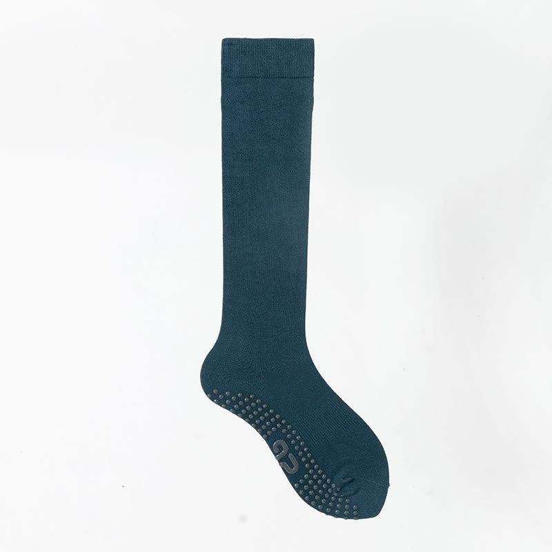 Chaussettes de sport et de yoga Olivenorma unies, antidérapantes, pour mollet. - Bleu nuit - 8 paires - image 16