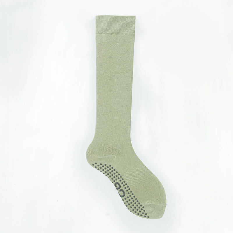 Chaussettes de Pilates et de fitness Olivenorma, couleur unie, mi-mollet, antidérapantes, en coton respirant pour un confort et un maintien optimaux, idéales pour le yoga. - Vert mousse - 10 paires - image 33