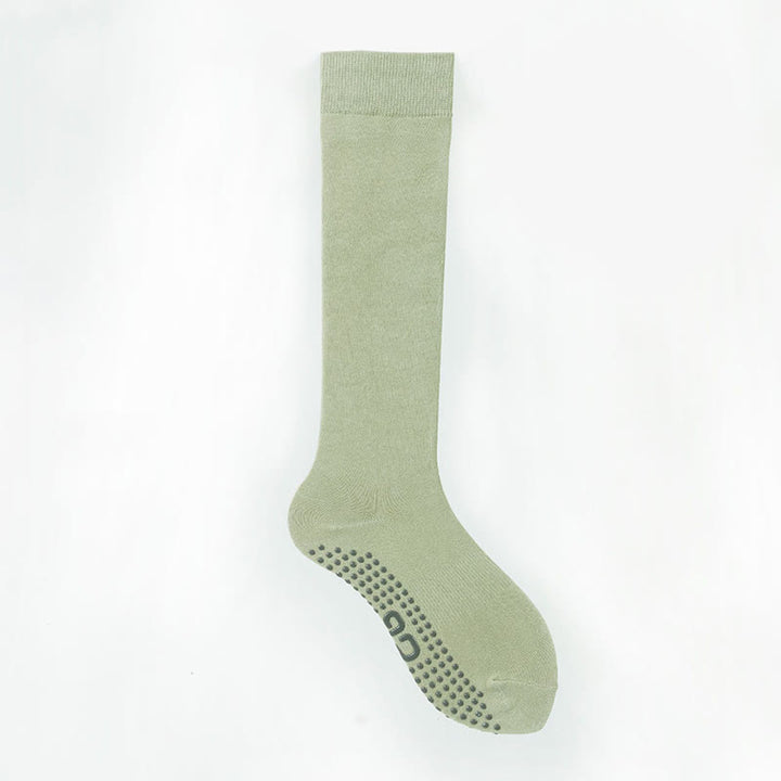 Chaussettes de Pilates et de fitness Olivenorma, couleur unie, mi-mollet, antidérapantes, en coton respirant pour un confort et un maintien optimaux, idéales pour le yoga. - Vert mousse - 10 paires - image 33