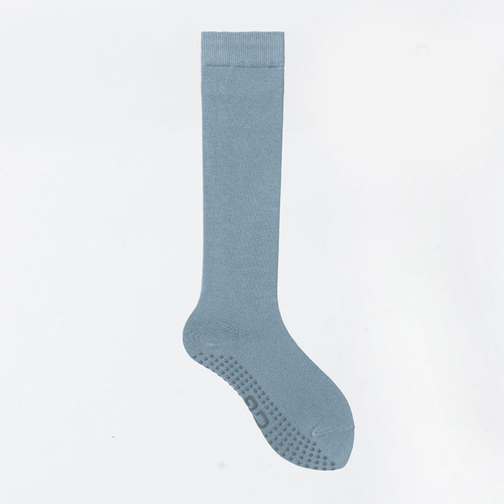 Chaussettes de Pilates et de fitness Olivenorma, couleur unie, mi-mollet, antidérapantes, en coton respirant pour un confort et un maintien optimaux, idéales pour le yoga. - Bleu givré - 10 paires - image 15