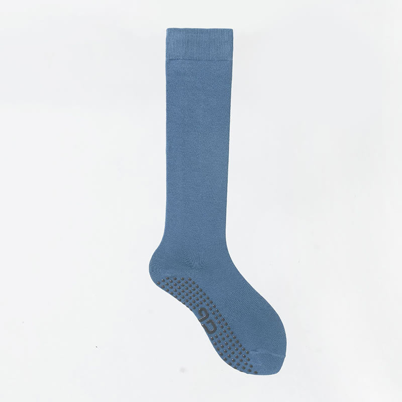 Chaussettes de Pilates et de fitness Olivenorma, couleur unie, mi-mollet, antidérapantes, en coton respirant pour un confort et un maintien optimaux, idéales pour le yoga. - Bleu brumeux - 10 paires - image 14