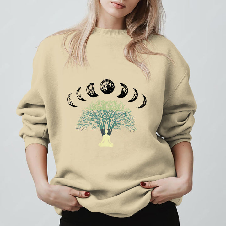 Sweat-shirt Olivenorma Arbre de Vie Cœur Namaste Yoga Méditation Bien-être Mental Spirituel - Jaune clair - 2XL - image 5
