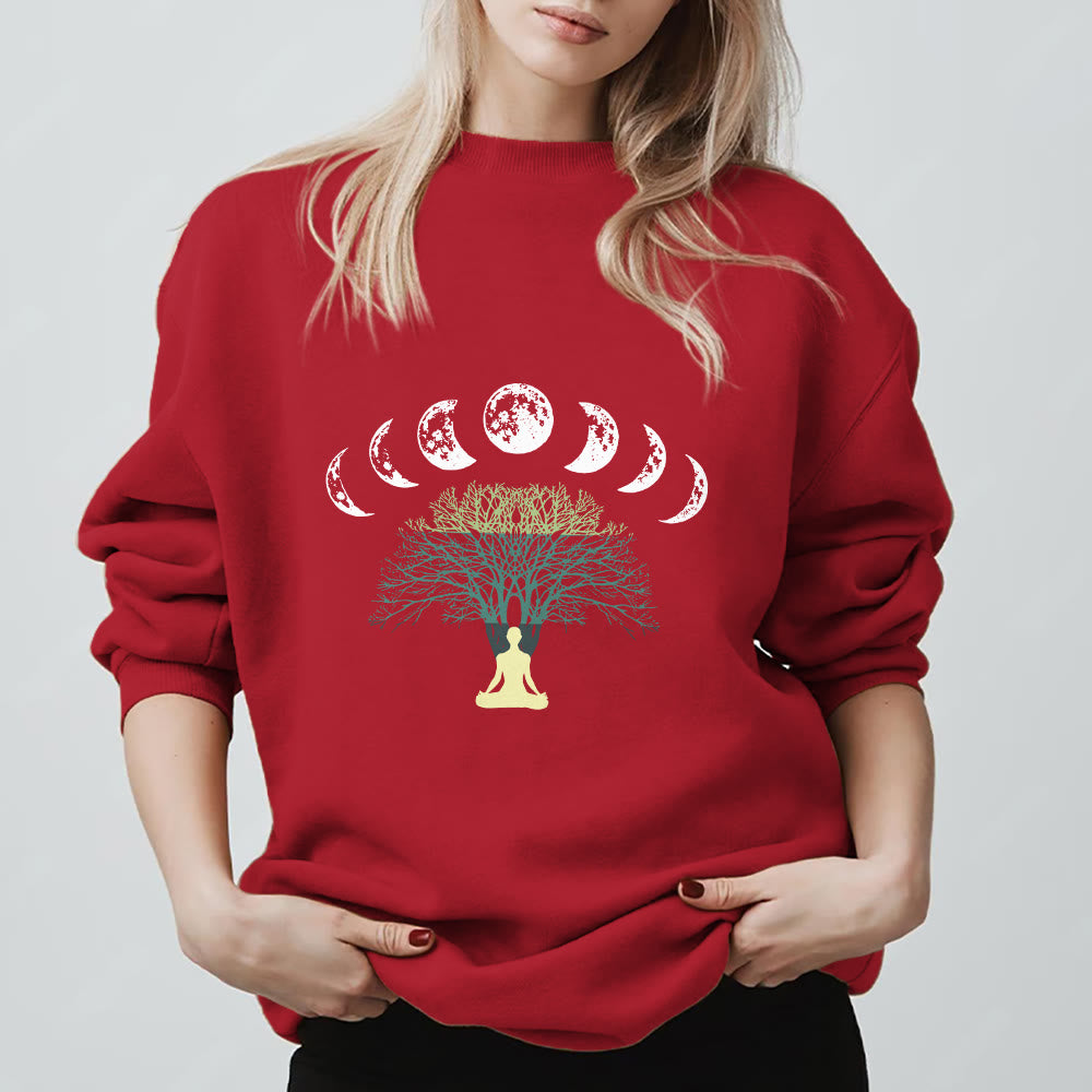 Sweat-shirt Olivenorma Arbre de Vie Cœur Namaste Yoga Méditation Bien-être Mental Spirituel - Rouge - 2XL - image 13