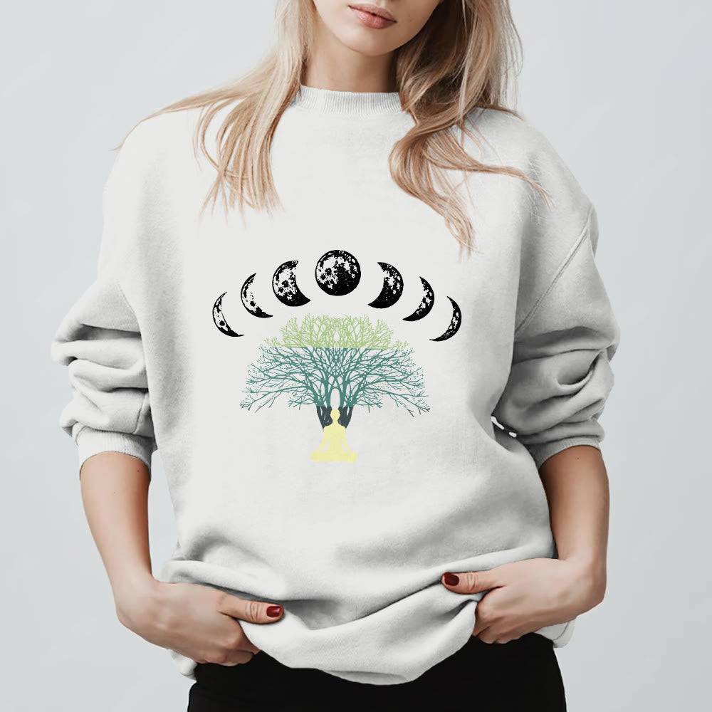 Sweat-shirt Olivenorma Arbre de Vie Cœur Namaste Yoga Méditation Bien-être Mental Spirituel - Blanc - 2XL - image 11