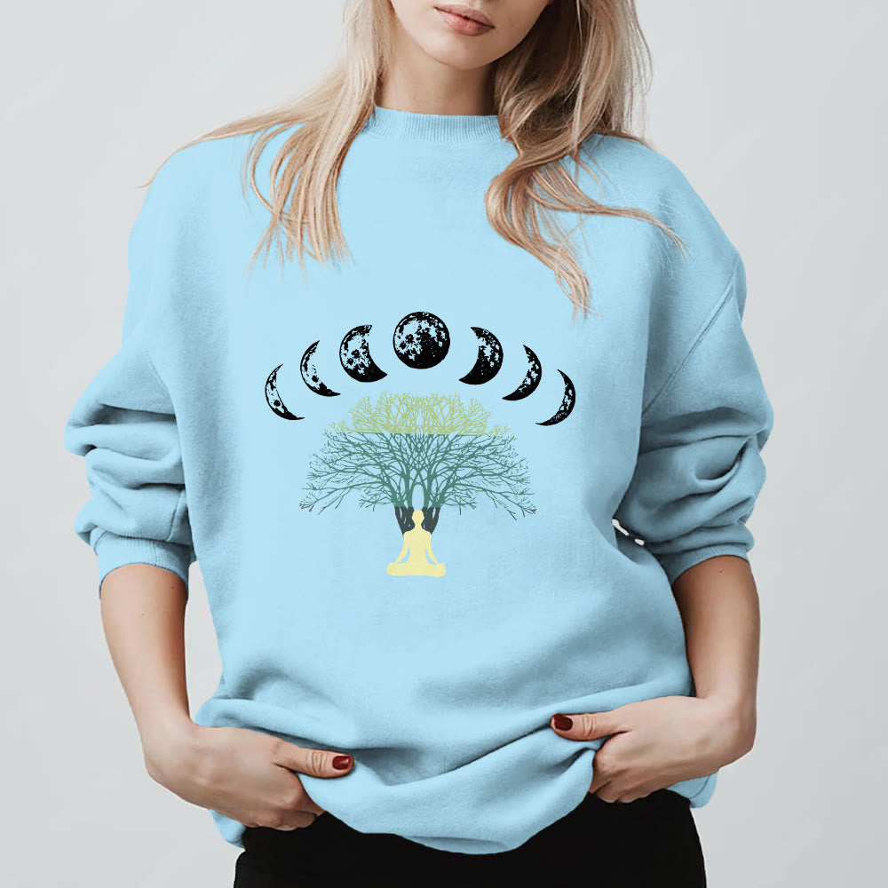 Sweat-shirt Olivenorma Arbre de Vie Cœur Namaste Yoga Méditation Bien-être Mental Spirituel - Bleu - 2XL - image 15