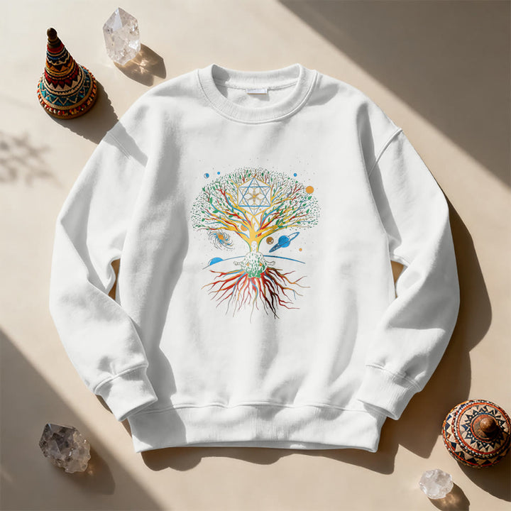Sweat-shirt Olivenorma Tree Meditation Universe Spiritual Mindfulness - image 10