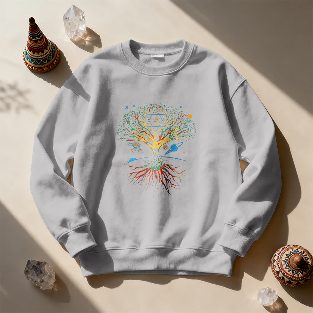 Sweat-shirt Olivenorma Tree Meditation Universe Spiritual Mindfulness - image 8