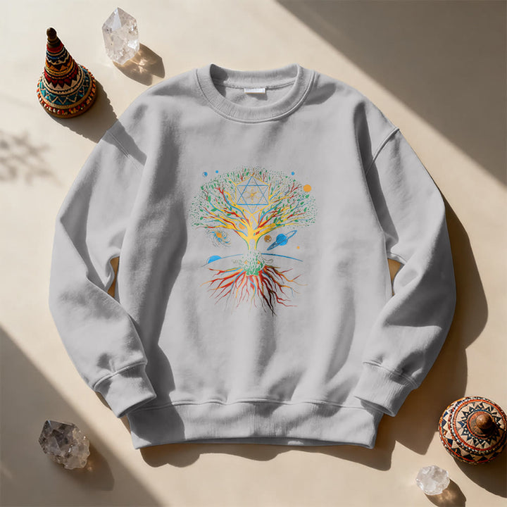 Sweat-shirt Olivenorma Tree Meditation Universe Spiritual Mindfulness - image 8