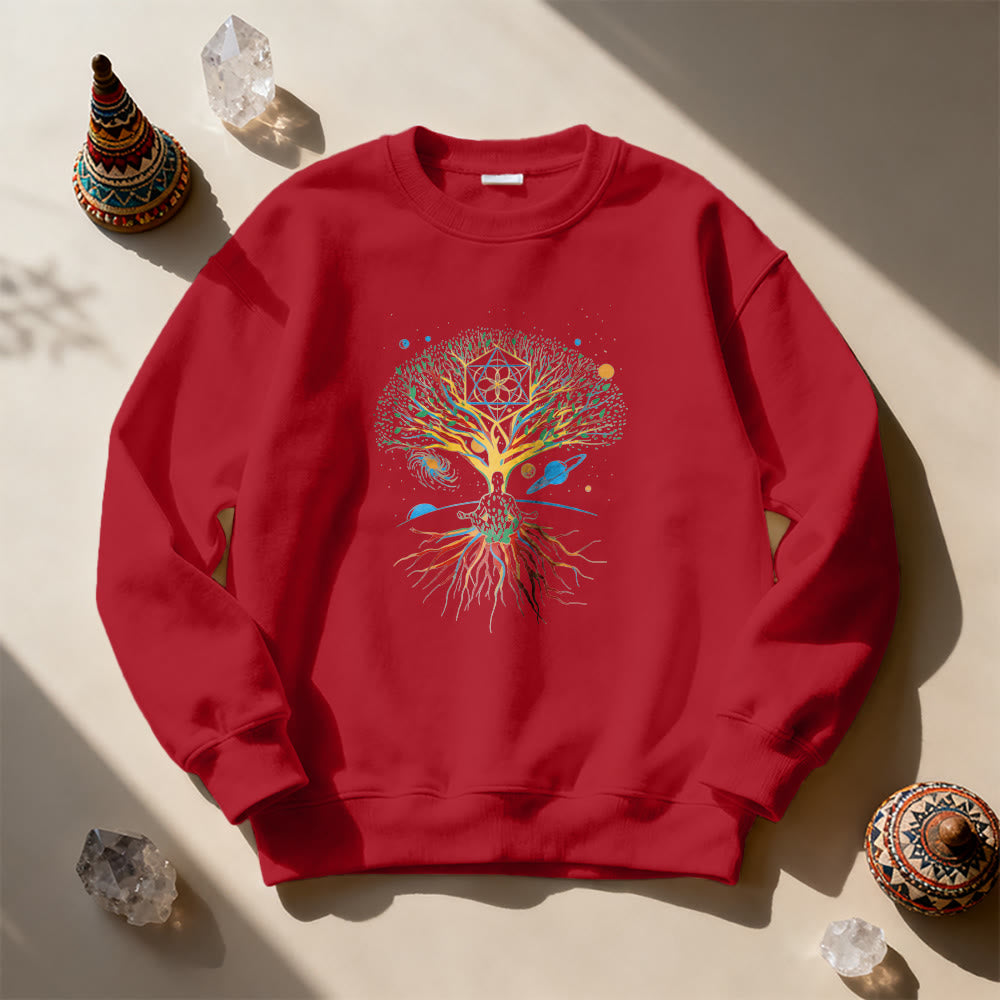Sweat-shirt Olivenorma Tree Meditation Universe Spiritual Mindfulness - image 12