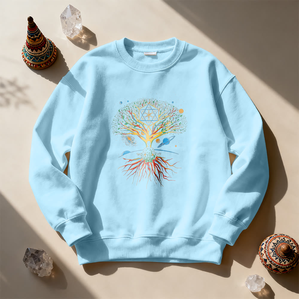 Sweat-shirt Olivenorma Tree Meditation Universe Spiritual Mindfulness - image 16
