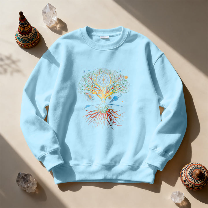 Sweat-shirt Olivenorma Tree Meditation Universe Spiritual Mindfulness - image 16