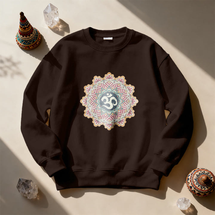 Sweat-shirt Olivenorma Om Mandala Géométrie Sacrée Yoga Méditation Pleine Conscience - image 8