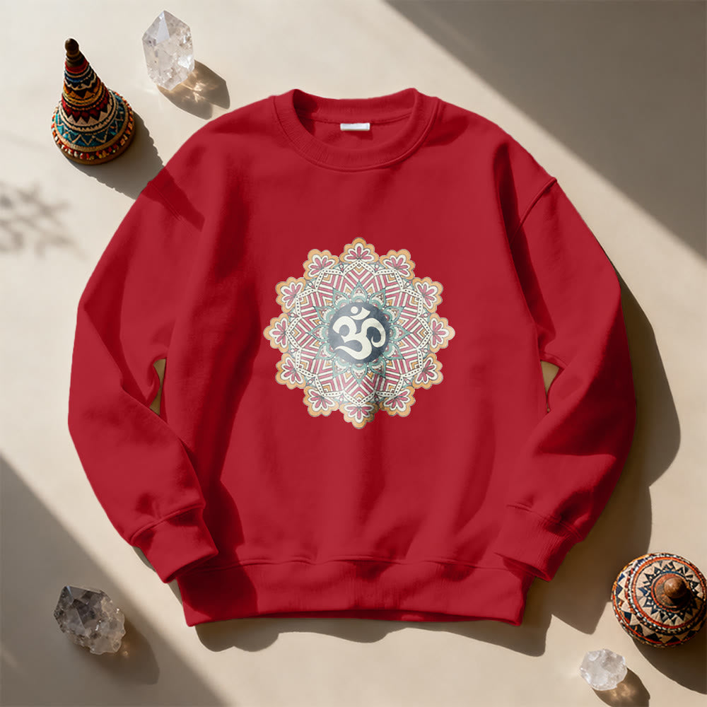 Sweat-shirt Olivenorma Om Mandala Géométrie Sacrée Yoga Méditation Pleine Conscience - image 4