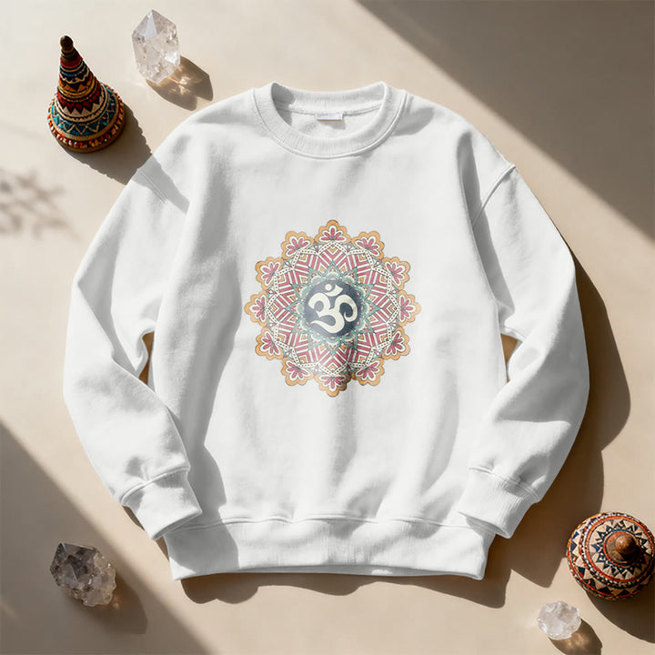 Sweat-shirt Olivenorma Om Mandala Géométrie Sacrée Yoga Méditation Pleine Conscience - image 0
