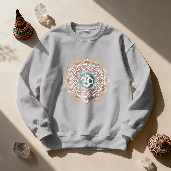 Sweat-shirt Olivenorma Om Mandala Géométrie Sacrée Yoga Méditation Pleine Conscience - image 12