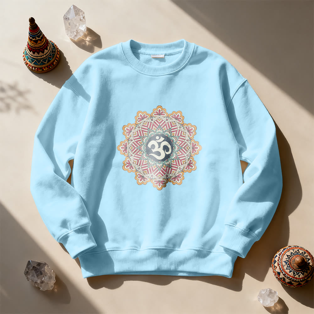 Sweat-shirt Olivenorma Om Mandala Géométrie Sacrée Yoga Méditation Pleine Conscience - image 16