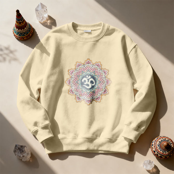 Sweat-shirt Olivenorma Om Mandala Géométrie Sacrée Yoga Méditation Pleine Conscience - image 6