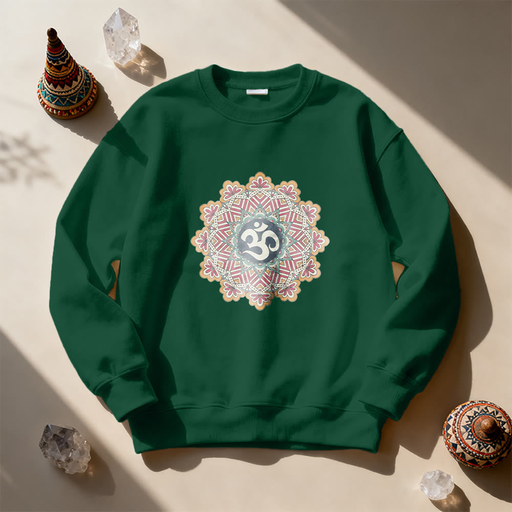 Sweat-shirt Olivenorma Om Mandala Géométrie Sacrée Yoga Méditation Pleine Conscience - image 14