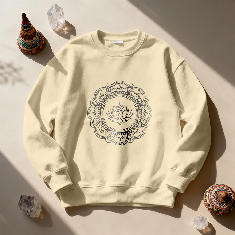 Sweat-shirt géométrique Olivenorma Mandala Boho Spirituel Yoga Méditation - image 1